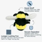 Bee with Squeaker Dog Toy - Image 3