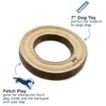 Natural Leather Ring Dog Toy - Image 2