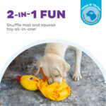 Snuffle Palz Chicken Interactive Plush Dog Puzzle Toy Yellow Large - Image 2