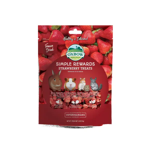 1393338 Simple Rewards Strawberry Small Animal Treats, 0.5 oz. - Image 1