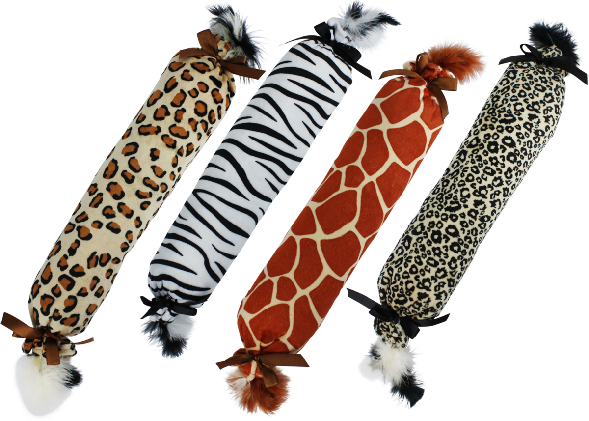 Katz Kuddlerz Safari Cat Toy – 17" Plush Catnip Toy with Feathers & Crinkle - Image 2