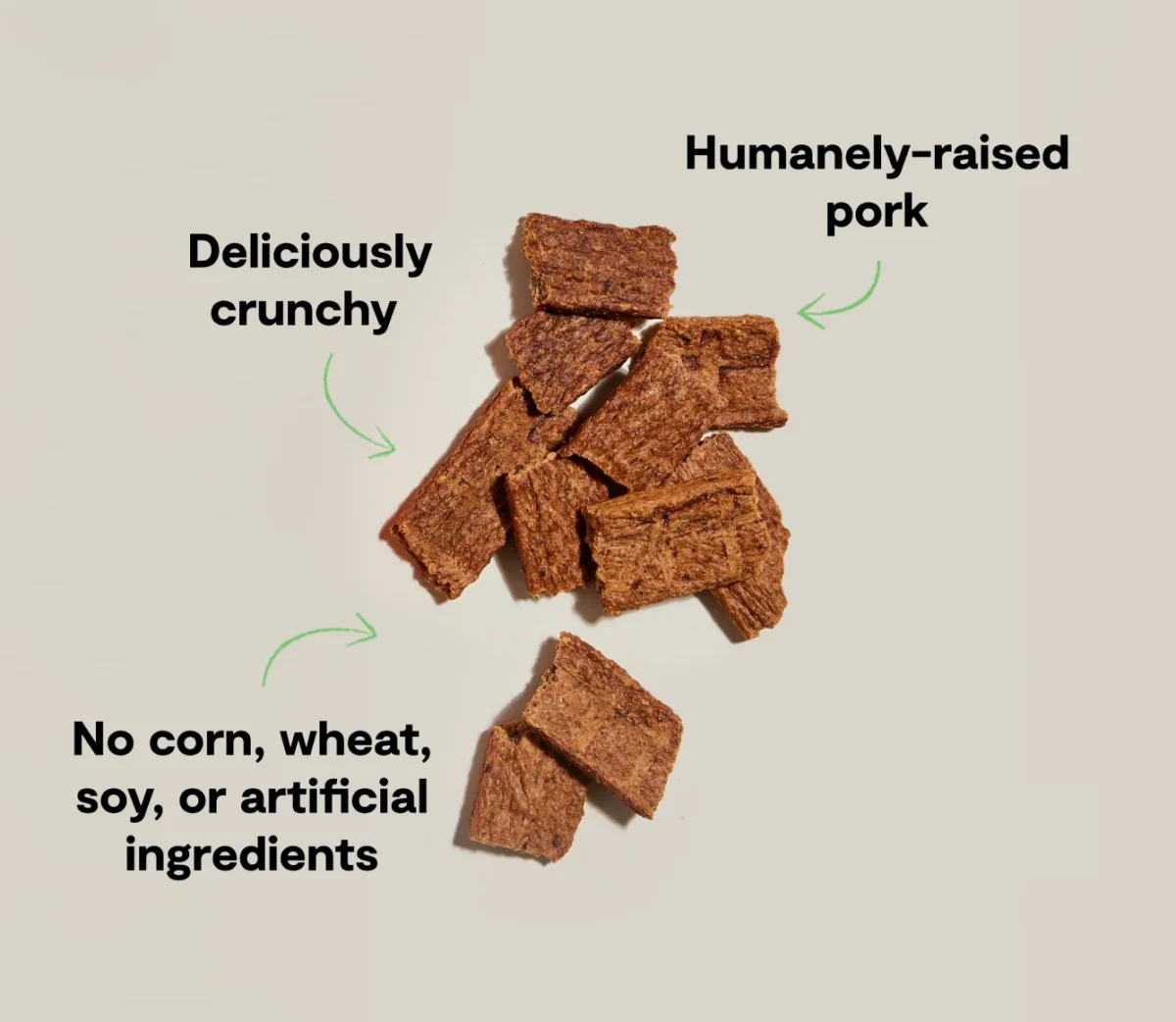 Dehydrated Pork Treats 4.5oz - Image 4
