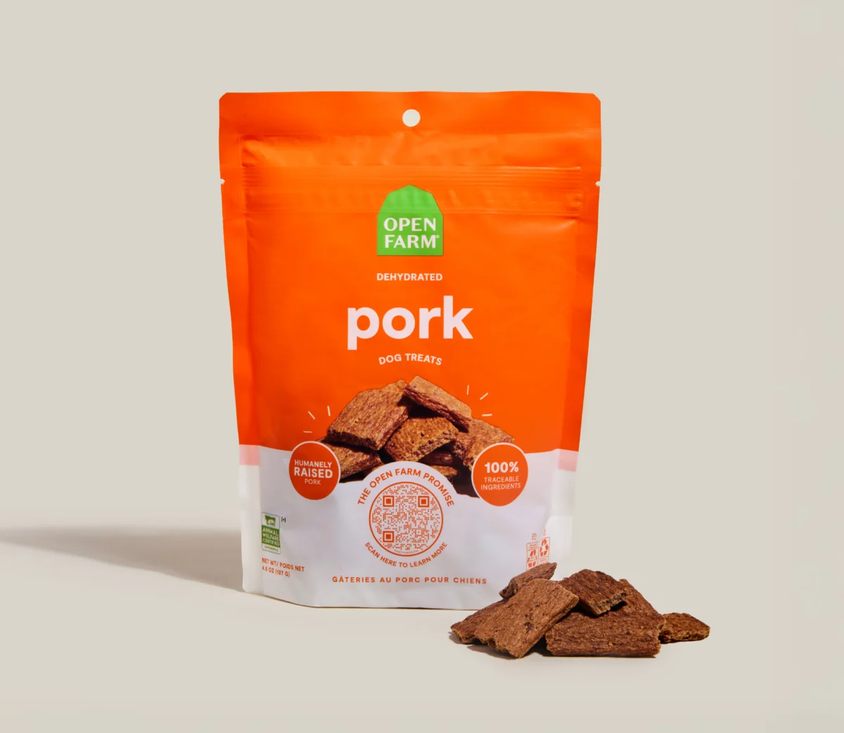 Dehydrated Pork Treats 4.5oz - Image 2