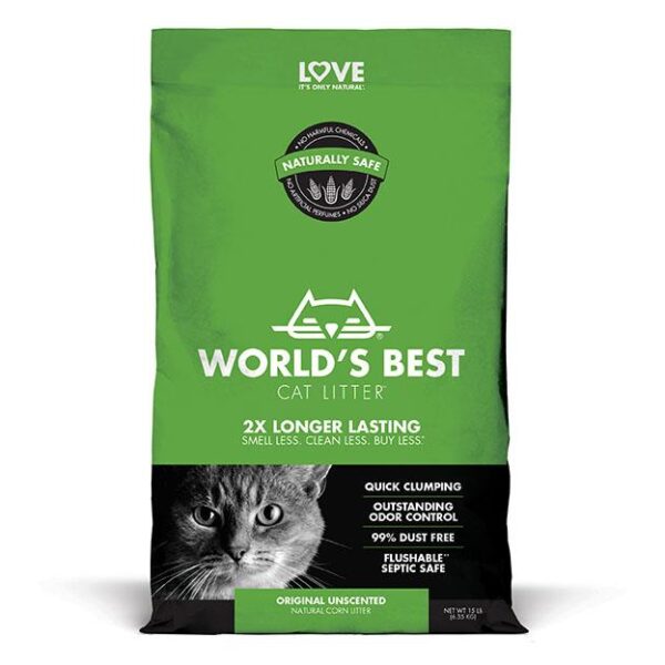 World's Best Unscented Clumping Cat Litter