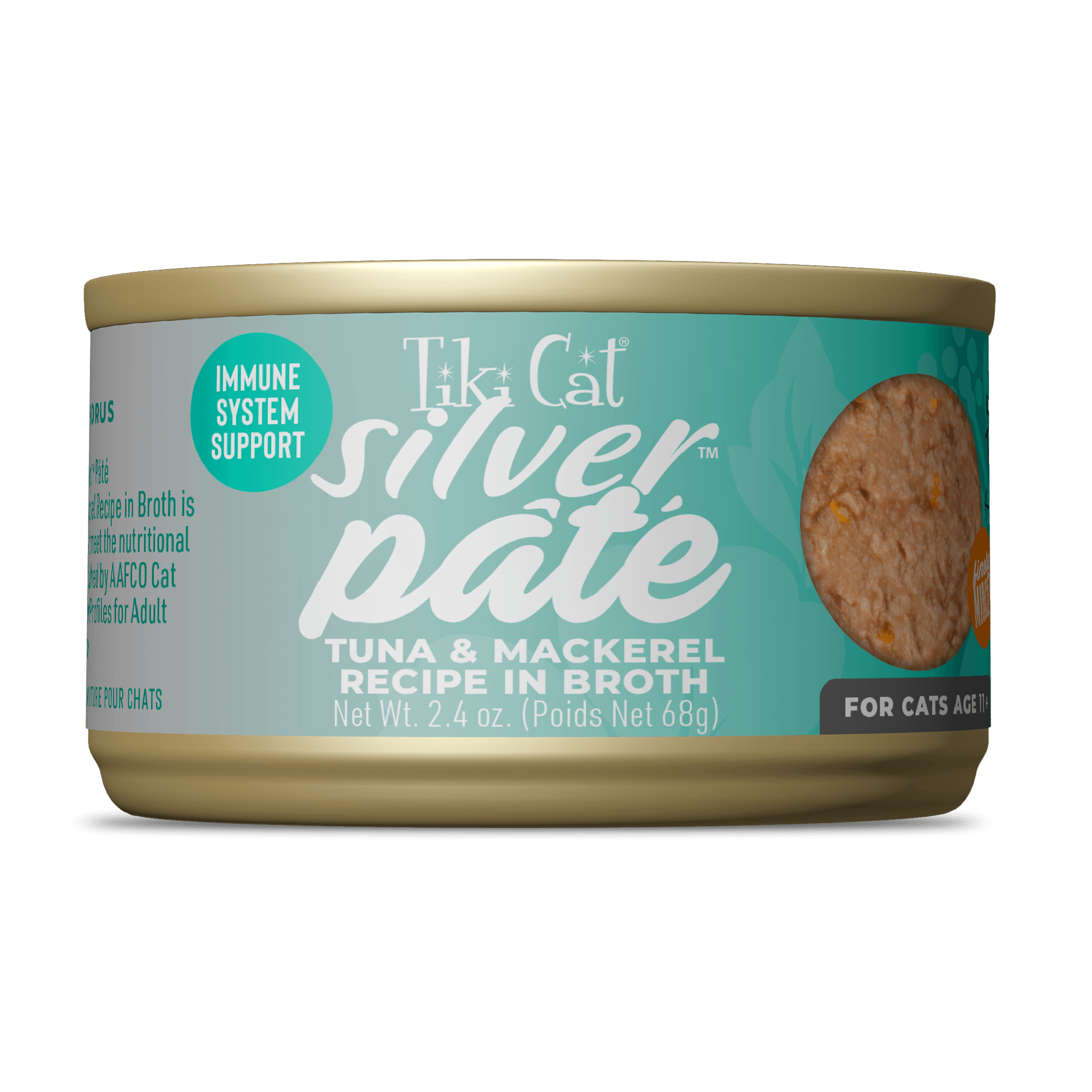 tcsilvertunaMainImage Silver™ Pâté: Tuna & Mackerel Recipe in Broth, 2.4 oz - Image 1