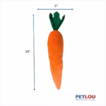 29" Carrot Squeaky Plush Dog Toy - Image 2