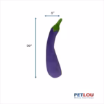 29" Eggplant Squeaky Plush Dog Toy - Image 4