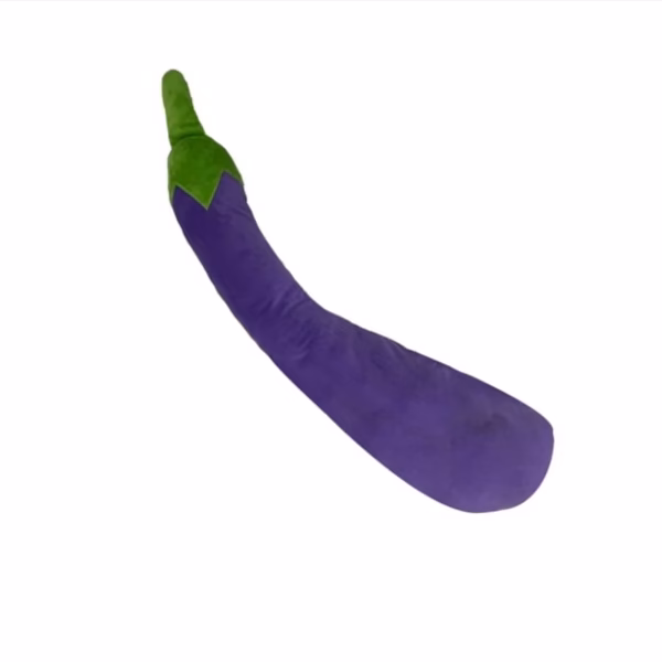 29" Eggplant Squeaky Plush Dog Toy