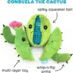 Consuela the Cactus Green Plush Dog Toy - Image 3
