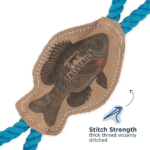 Tall Tails Dog Toy Natural Leather Color Fish Tug 12" - Image 3