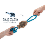 Tall Tails Dog Toy Natural Leather Color Fish Tug 12" - Image 4